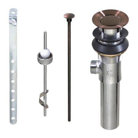 Plumb Pak Keeney 1-1/4 in. D Oil Rubbed Bronze Brass Pop-Up Lavatory Drain K820-77VB